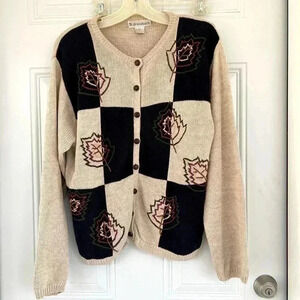 Vintage Dressbarn Fall theme cardigan sweaters size M